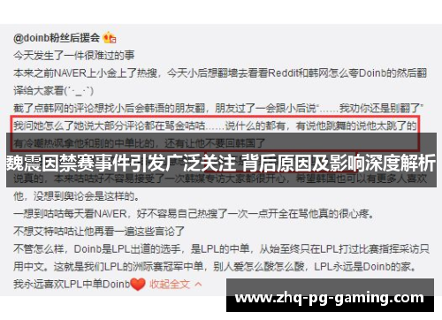 魏震因禁赛事件引发广泛关注 背后原因及影响深度解析